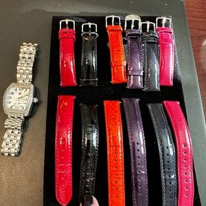 Michele Urban Mini watch with diamonds